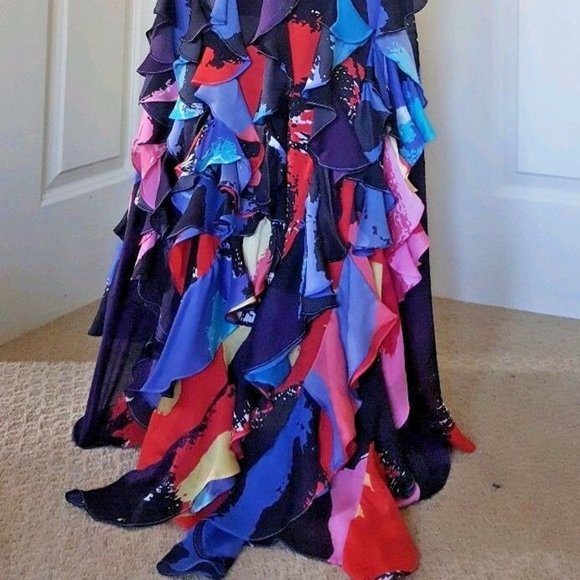 °$8,900 OSCAR DE LA RENTA SPECTACULAR SPANISH SILK GOWN DRESS RUNWAY US S - Picture 7 of 16